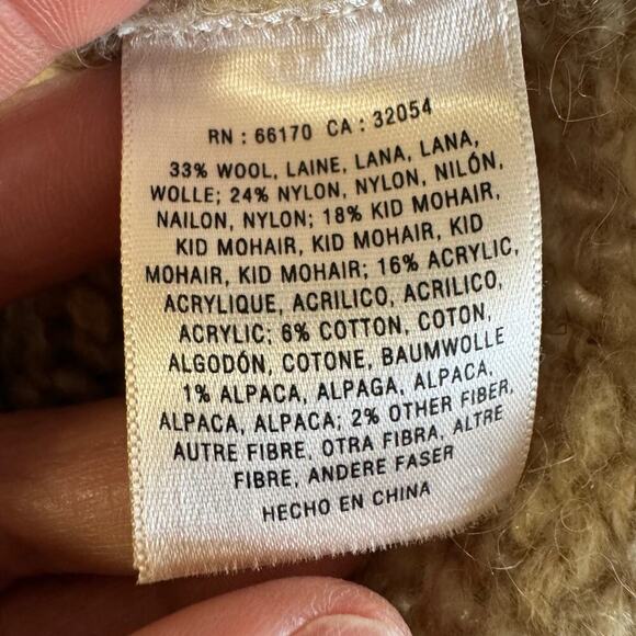 Anthropologie Far Away From Close Impasto Wool Alpaca Mohair Sweater Medium - Picture 7 of 8